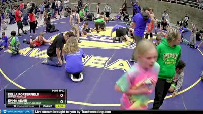 100 lbs Round 1 - Emma Adair, Cottage Grove Wrestling Club vs Della Porterfield, Cowboy Mat Club