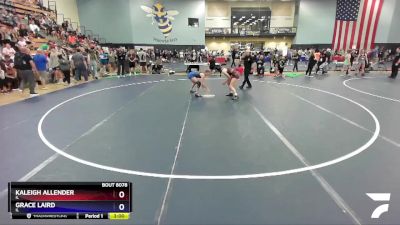 130 lbs Cons. Round 2 - Kaleigh Allender, IL vs Grace Laird, IL