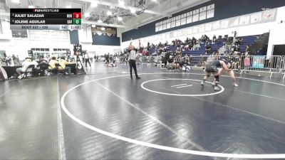 135 lbs Semifinal - Jolene Aguilar, Santa Ana Valley vs Juliet Salazar, Northview