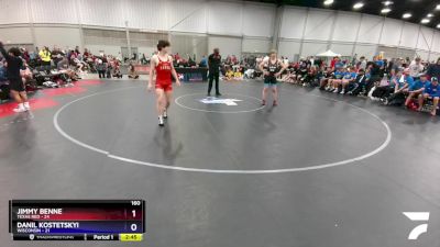 160 lbs Placement Matches (8 Team) - Jimmy Benne, Texas Red vs Danil Kostetskyi, Wisconsin