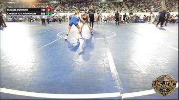 73 lbs Consi Of 16 #2 - Maggie Bowman, Team Tulsa Wrestling Club vs Laneigh Jo Cartwright, Midwest City Bombers Youth Wrestling Club