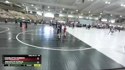 58 lbs Semifinal - Charlotte Robbins, Bison Takedown Club vs Greighlyn Gamlin, Blackman Wrestling Club