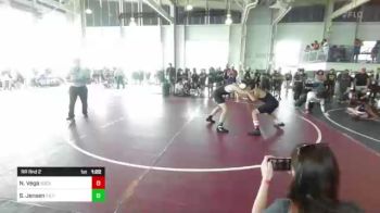 137 lbs Rr Rnd 2 - Nathaniel Vega, SoCal Grappling vs Sebastian Jensen, PQ Pinners WC