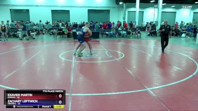 187 lbs Placement Matches (8 Team) - Exavier Martin, Kansas vs Zachary Leftwich, Virginia