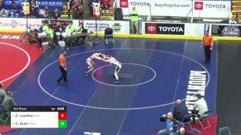 132 lbs 3rd Place - Christian Lowther, Ringgold vs Cole Byler, Pequea Valley