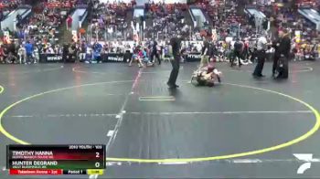 100 lbs Semifinal - Timothy Hanna, North Branch Youth WC vs Hunter DeGrand, West Bloomfield WC