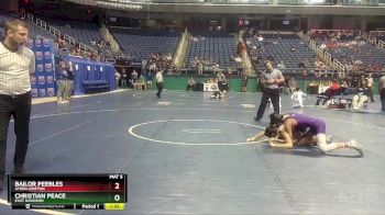 2A 120 lbs Champ. Round 1 - Bailor Peebles, Ayden-Grifton vs Christian Peace, East Davidson