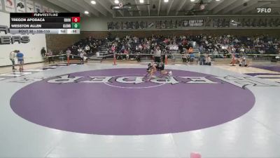 105-110 lbs Round 1 - Tregon Apodaca, Burns Junior High vs Wesston Allen, Glenrock Intermediate Middle School