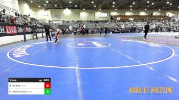 85 lbs Final - Sidda Evans, Ogden's Outlaws Wrestling Club vs Olivia Maldonado, Nebraska Elite