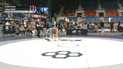 88 lbs Cons. Quarters - Elijah Allen, Texas vs Logan Rang, Pennsylvania