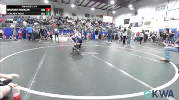 61 lbs Consi Of 8 #1 - Brennon Morgan, Coalgate Wildcat Wrestling Club vs Tobias Cagle, Choctaw Ironman