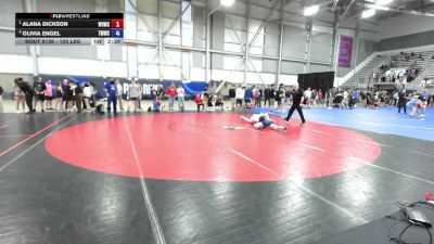 125 lbs 3rd Place Match - Alana Dickson, Wenatchee Valley Mat Cats Wrestling vs Olivia Engel, Thunder Mountain Wrestling Club