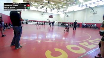 125 lbs Champ. Round 2 - Abigail Garcia, Olympian vs Christina Flores, Villa Park