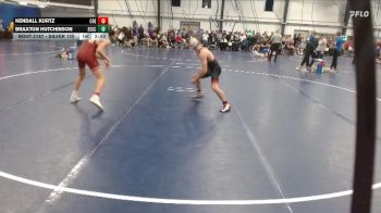 Silver 125 lbs Cons. Round 4 - Braxton Hutchinson, Southeastern Community College vs Kendall Kurtz, Coe