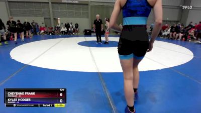 120 lbs Placement Matches (8 Team) - Cheyenne Frank, Michigan vs Kylee Hodges, Kansas