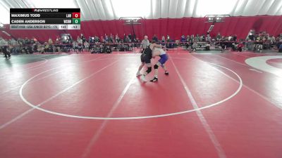 USA Junior Boys - 175 lbs Cons. Round 1 - Caden Anderson, West Salem Bangor Wrestling vs Maximus Todd, LaCrosse Area Wrestlers