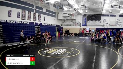139 lbs Champ. Round 2 - Josiah Moss, Sharon Hs vs Noah Kimberland, Avella Area Hs