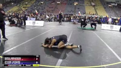 103 lbs Semis (4 Team) - Eyvori Jacquez, University Of Saint Mary vs Sofia Abramson, Oklahoma City University