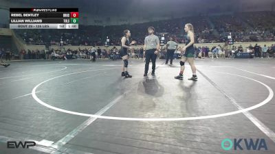 126 lbs Consi Of 16 #2 - Rebel Bentley, Brushy Wrestling Club vs Lillian Williams, Tulsa Blue T Panthers