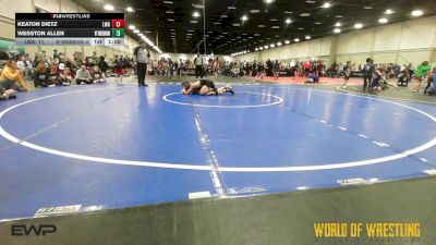 102 lbs Semifinal - Keaton Dietz, LWA 12U vs Wesston Allen, Wyoming Underground