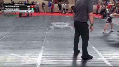 110_G lbs 7th Place - Mackenzie Lane, Commodore Perry vs Raylynn Brozik, Jefferson Morgan