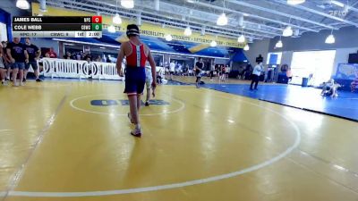 144 lbs Round 6 (8 Team) - Cole Webb, Cocoa Beach WC vs James Ball, Naperville Central