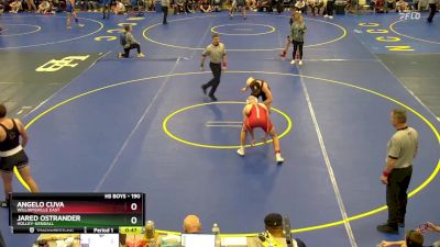 190 lbs Cons. Round 3 - Jared Ostrander, Holley-Kendall vs Angelo Cuva, Williamsville East