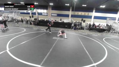 88 lbs Consi Of 8 #1 - Sage Cruz, Flow Academy HI vs Cooper Murray, Grindhouse WC