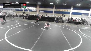 88 lbs Consi Of 8 #1 - Sage Cruz, Flow Academy HI vs Cooper Murray, Grindhouse WC