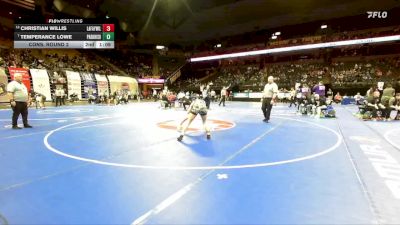 130 Class 2 lbs Cons. Round 2 - Adia Hull, Willard vs Madelynn Hughes, Central (St. Joseph)