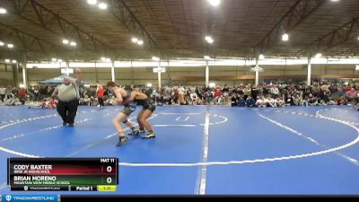 120 lbs Champ. Round 2 - Cody Baxter, Ririe Jr Highschool vs Brian Moreno, Mountain View Middle School