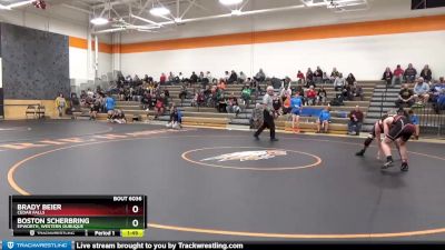 JV Boys-10 lbs Round 3 - Brady Beier, Cedar Falls vs Boston Scherbring, Epworth, Western Dubuque