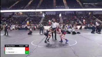 90 lbs 1st Place Match - Akeilah Marshall, South Central Punishers vs Karsyn Hamlin, Russell