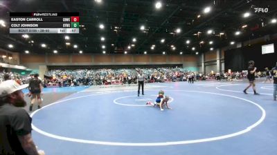 38-40 lbs Round 2 - Colt Johnson, Greenwave Youth Wrestling Club vs Easton Carroll, Carson Bulldog Wrestling Club