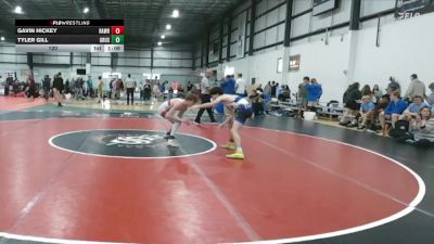 120 lbs 1 - Gavin Hickey, RALEIGH AREA WOLFPACK BLACK vs Tyler Gill, GROUND UP USA