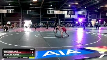 100 lbs Round 1 - Bridgette Soliz, San Fernando Tiger Wrestling vs Madeline Porter, Tucson Pride Wrestling CLub