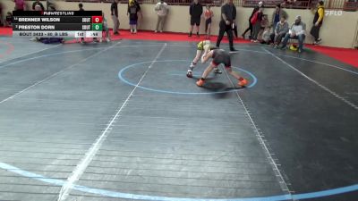 80_B lbs 3rd Place - Brenner Wilson, South Western vs Preston Dorn, South Park