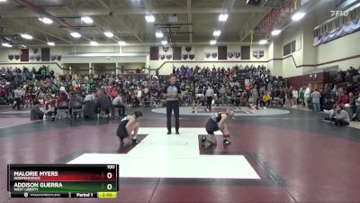 100 lbs Cons. Round 1 - Malorie Myers, Independence vs Addison Guerra, West Liberty