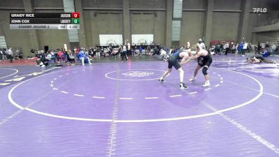120 lbs Champ. Round 2 - John Cox, Liberty vs Graidy Rice, Jackson