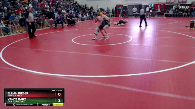 133 lbs Cons. Semi - Elijah Rieser, New Ulm Area vs Vance Barz, Sauk ...