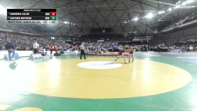 Girls 3A 125 lbs Champ. Round 2 - Amanda Lillie, White River (Girls) vs Saydee Bryson, Sedro-Woolley (Girls)