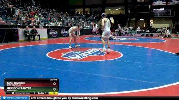 7A-165 lbs Quarterfinal - Kian Hauser, East Coweta HS vs Grayson Santee, Buford HS