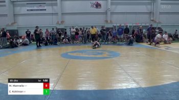 85-J lbs Quarterfinal - Marcarlo Mannello, NY vs Clint Kohlman, MI