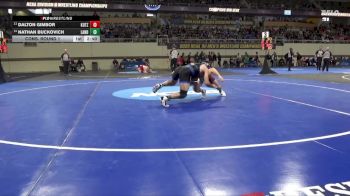 174 lbs Cons. Round 1 - Nathan Buckovich, Lander vs Dalton Gimbor, Kutztown