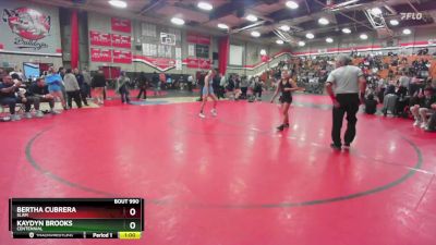 100 lbs Cons. Round 7 - Kaydyn Brooks, Centennial vs Bertha Cubrera, SLAM