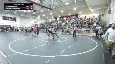 165 lbs Semifinal - Ethan Cedillo, Westminster vs Cross Rodriguez, Calvary Chapel/SA