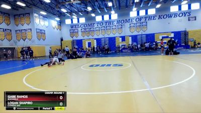 106 lbs Champ. Round 1 - Gabe Ramos, Buchholz vs Logan Shapiro, Cypress Bay