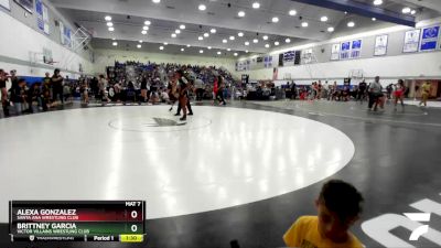 115 lbs Quarterfinal - Brittney Garcia, Victor Villains Wrestling Club vs Alexa Gonzalez, Santa Ana Wrestling Club