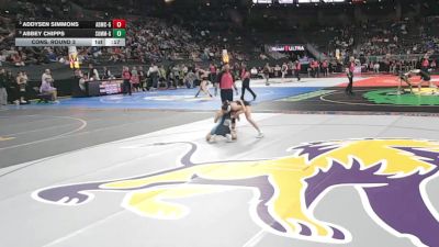 Cons. Round 3 - Addysen Simmons, Adams Central vs Abbey Chipps, Summerland