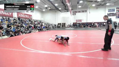 126 lbs Consi Of 8 #2 - Abdullah Faraj, Waterford vs Cedrick Hardy, Suffield/Windsor Locks
